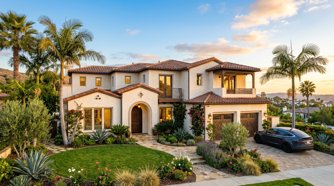 A beautiful Contra Costa rental home at golden hour